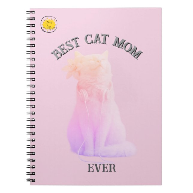 Cute Cat Mum Photo Notebook (Front)