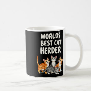 Cute Cat Mum Worlds Best Cat Herder Funny  Coffee Mug