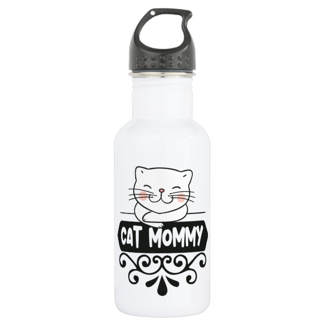 Cute Cat mummy pet animal lovers  532 Ml Water Bottle (Front)