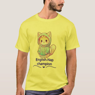 Cute Cat Nap Champion Too T-Shirt