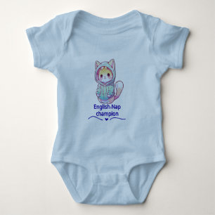 Cute Cat Nap Champion Too T-Shirt Baby Bodysuit