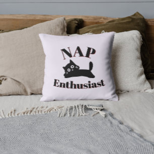 Cute Cat Nap Enthusiast Cushion