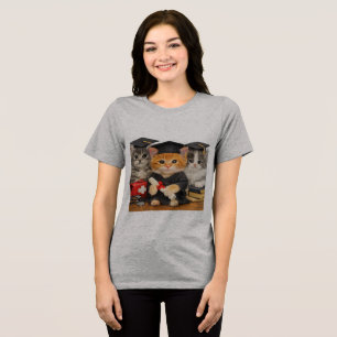 Cute Cat Nurse Squad Graduation T-Shirt Nursing Tri-Blend Shirt