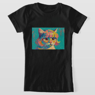Cute Cat Oil Painting (#5) T-Shirt
