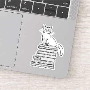 Cute Cat on Books