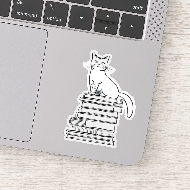 Cute Cat on Books (Detail)