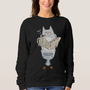 Cute Cat On Toilet Tee Cats Toilet Humour