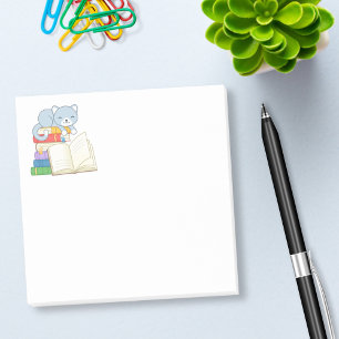 Cute Cat on top of a Book Stack Post-it Notes