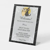 Cute Cat & Owl Halloween Wedding Safety 