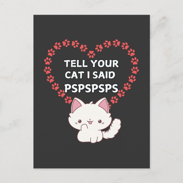 Cute Cat Owner Card - Funny Cat  (Front)