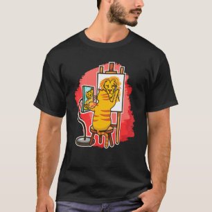 Cute Cat Painter Painting Lion Kitten Cat  Paint A T-Shirt