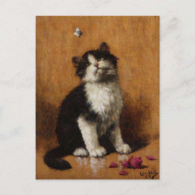 Cute Cat Painting Postcard (Front)