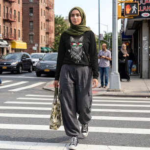 Cute Cat Palestine Flag Glasses Keffiyeh scarf T-Shirt