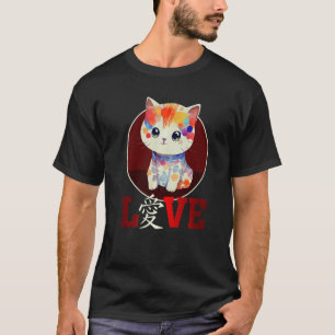 Cute Cat  Pastel Media Love Chinese Character  1 T-Shirt
