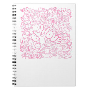 Cute Cat Patten with ASL ILY sign - ASL Design Notebook