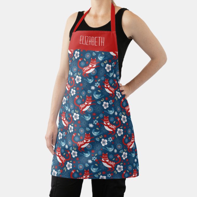 Cute Cat Pattern Apron (Insitu)