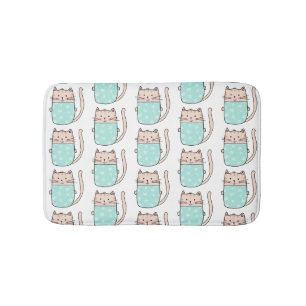 Cute Cat Pattern Bath Mat