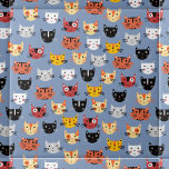 Cute Cat Pattern Blue Tile<br><div class="desc">A cute pattern of little kitty cats on a blue background.  Original art by Nic Squirrell. Ideal for animal lovers.</div>