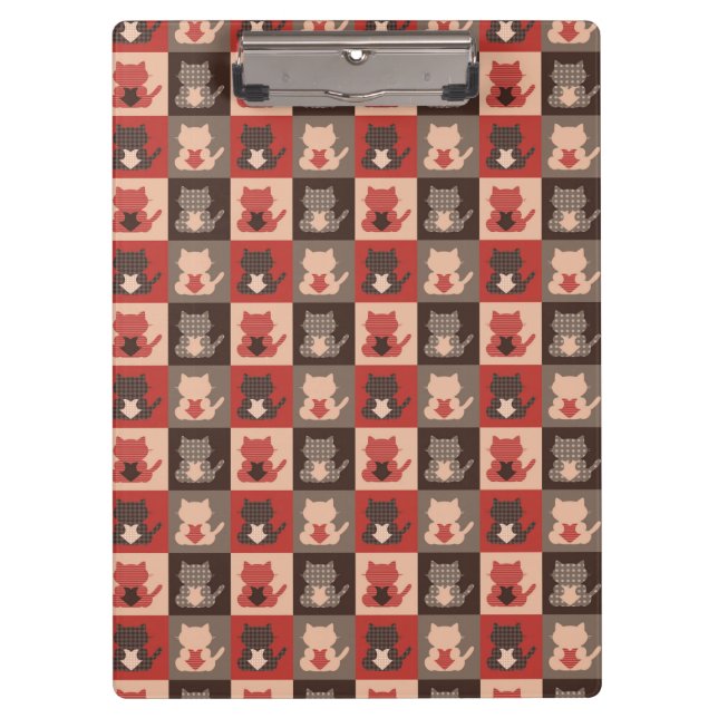 Cute Cat Pattern Clipboard (Front)
