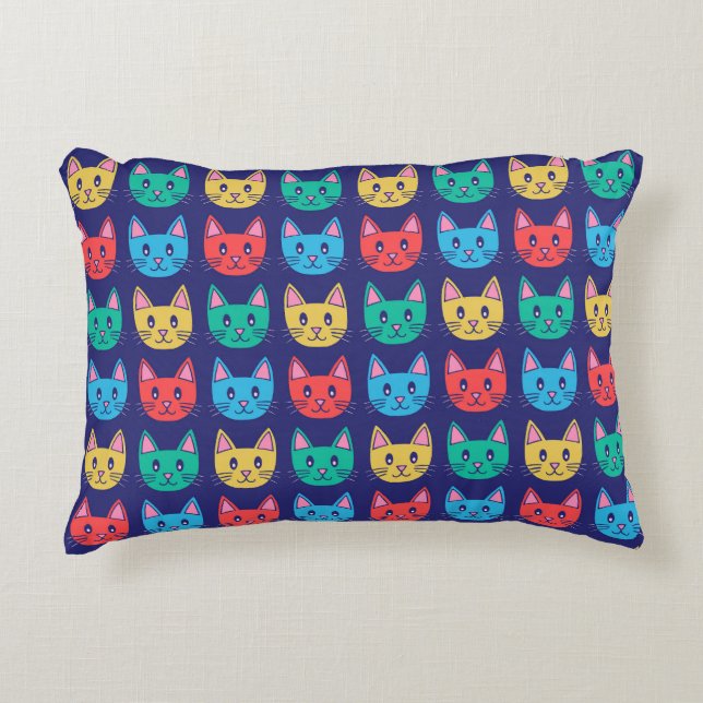 Cute Cat Pattern Decorative Cushion (Front)