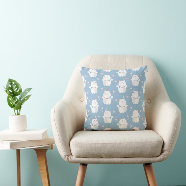 Cute cat pattern design cushion (Chair)