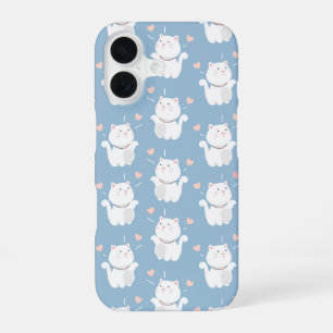 Cute cat pattern design iPhone 16 case