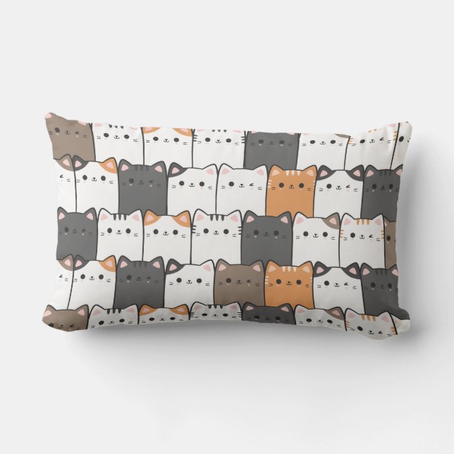 Cute Cat pattern  Lumbar Cushion (Back)