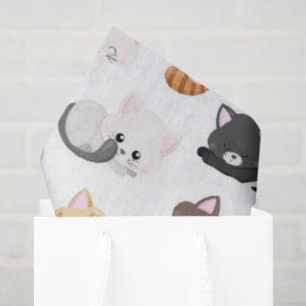 Cute cat pattern party tissue paper