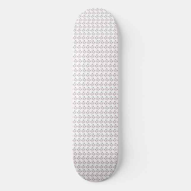 Cute Cat Pattern Seamless Background Skateboard (Front)