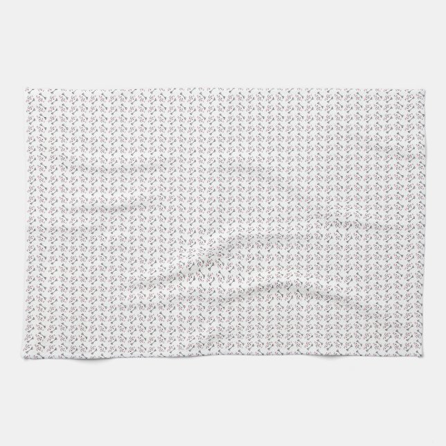 Cute Cat Pattern Seamless Background Tea Towel (Horizontal)