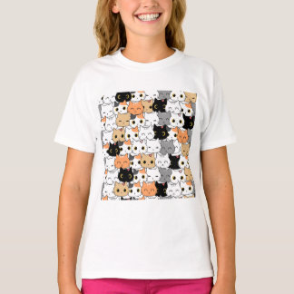 Cute cat pattern T-Shirt