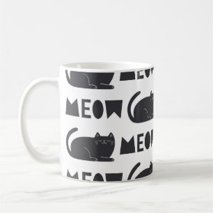 cute cat pattern. Vintage illustration Coffee Mug