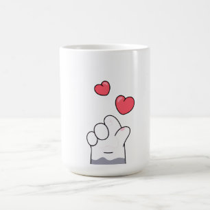 Cute Cat Paw Love  Coffee Mug