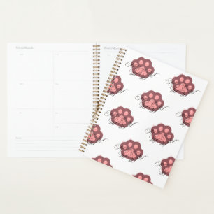 Cute Cat Paw "MEOW" Calligraphy – Adorable Kitty Planner