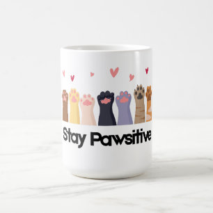 Cute Cat Paw Stickers Cat Lover Sticker Coffee Mug