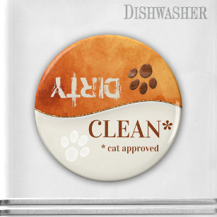 Cute Cat Paws Clean Dirty Dishwasher Magnet