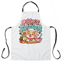 Cute Cat Paws In The Kitchen Cooking Apron