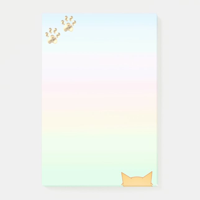 Cute Cat Paws Post-it Notes (Front)