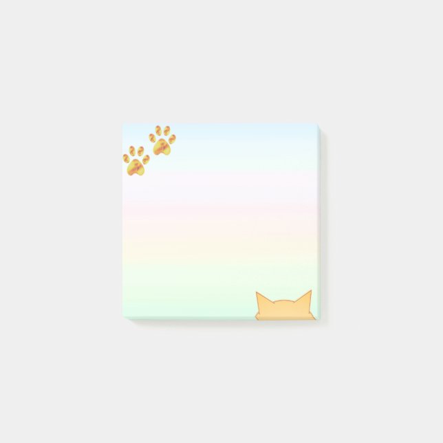 Cute Cat Paws Post-it Notes (Front)