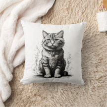 Cute Cat Pencil Sketch