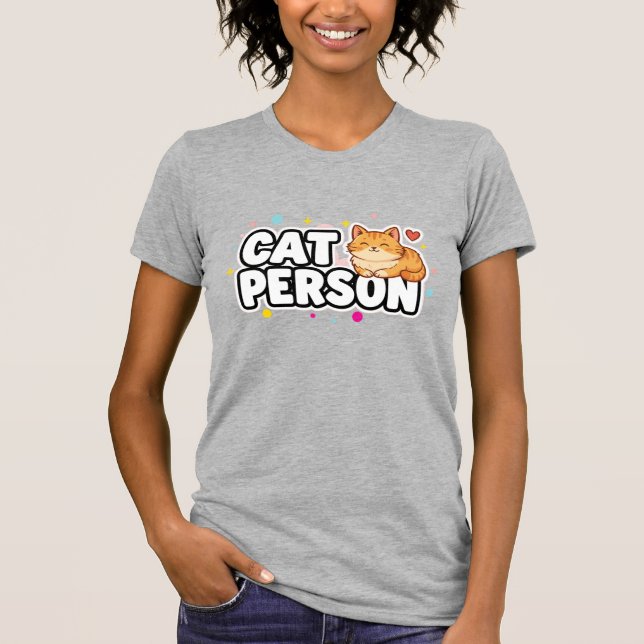 Cute Cat Person Animal Lover Women's T-Shirt (Front)