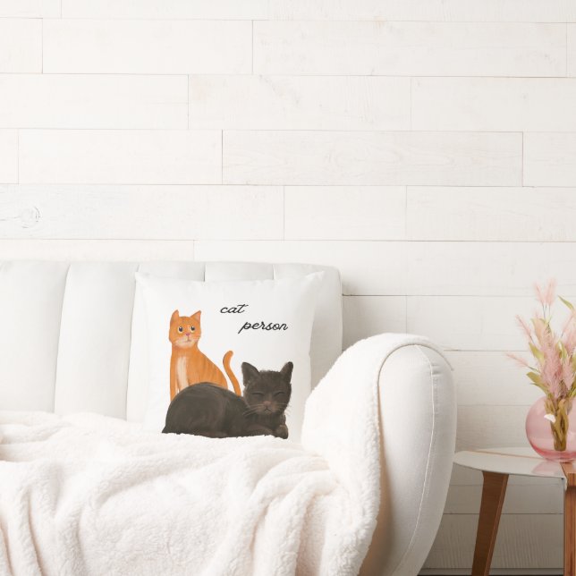 Cute Cat Person Cushion (Couch)