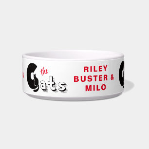 Cute Cat Personalised Bowl