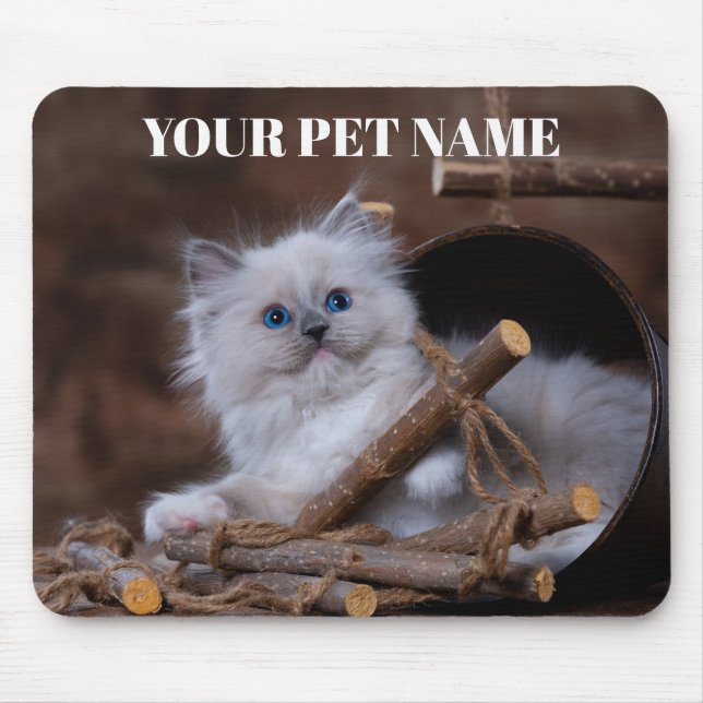 Cute Cat Personalised Mouse Pad (Front)