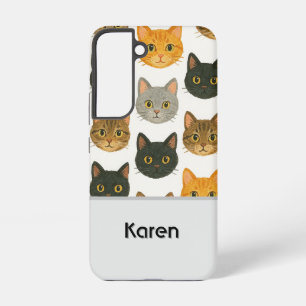 Cute cat personalized  samsung galaxy case