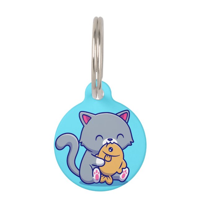 Cute Cat Pet Tag (Front)