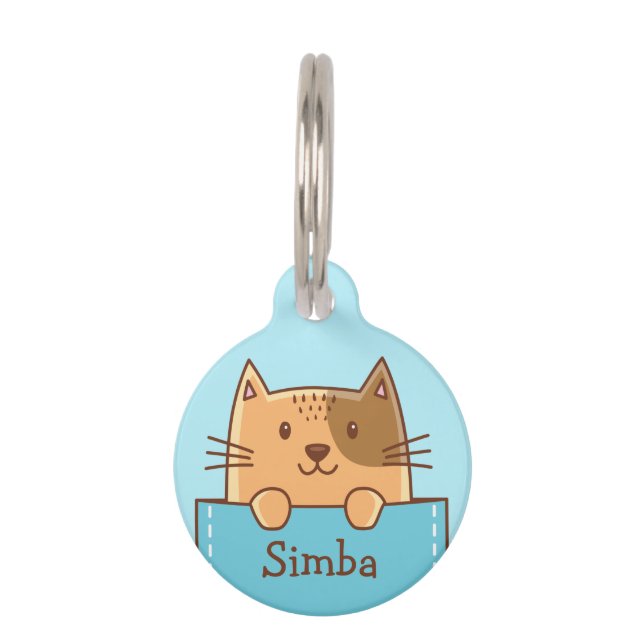 Cute Cat Pet Tag (Front)