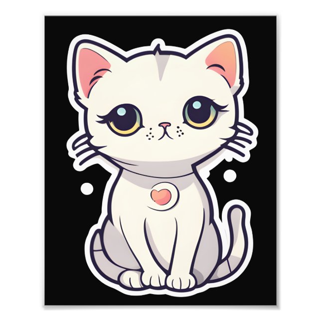 Cute cat photo print (Front)