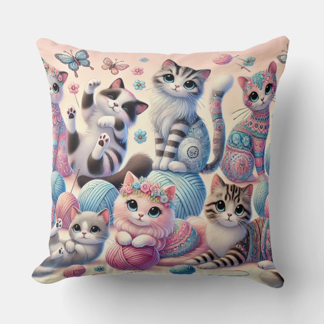 Cute Cat Pillow (Front)
