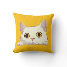 Cute Cat Pillow Adorable Gift for Cat Lovers & Pet